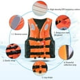 thumbnail image 3 of Chaleco Salvavidas Para Adultos Y Niños, Chaleco Protector, Ropa Para Kayak, Rafting, Pesca, Protector Corporal Ajustable Reflectante Con Silbato Moyic OD016455-03, 3 of 6