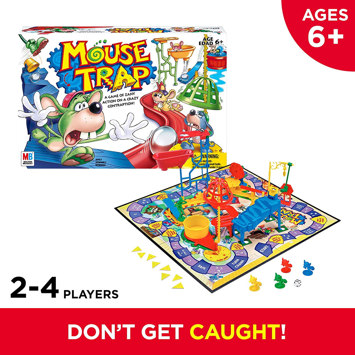 Jogo de tabuleiro Hasbro Gaming Mouse Trap para crianças de 6 anos