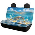 thumbnail image 2 of Pzuqiu Sea Turtle Floral Print Car Seat Covers Protect Car Seat Covers Full Set Breathable 3 PCS Front and Rear Seat Cover Set Fit for SUV Cars, 2 of 10