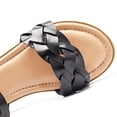 thumbnail image 3 of Women's Flat Slide Sandals Adjustable Ankle Strap Cross-strap Summer., 3 of 7