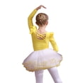 thumbnail image 2 of LYMAYTER Toddler Ballet Leotard Girls Long Sleeve Solid Color Practice Dress Soft Seasonal Set 3-11Y, 2 of 8