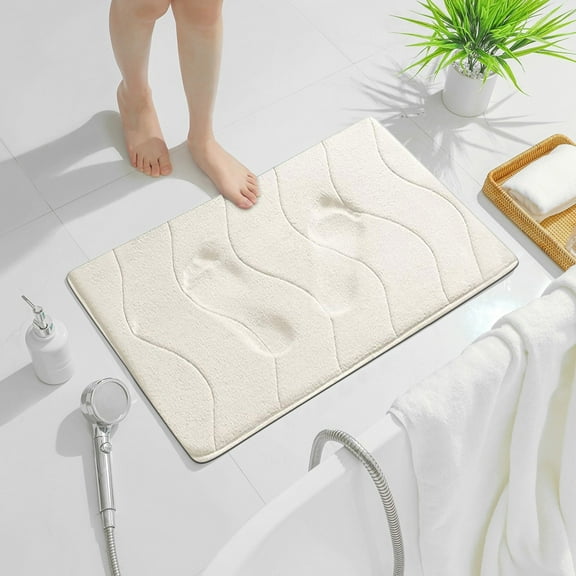 Clearance Under $5 Boovnll Bathroom Rugs, 16x24" Super Soft & Absorbent Thicken Velvet Bath Mat, Quickly Dry Non-Slip Bath Mats for Bathroom, Kitchen, Door Mat, Toilet Mat, Bathroom Mat