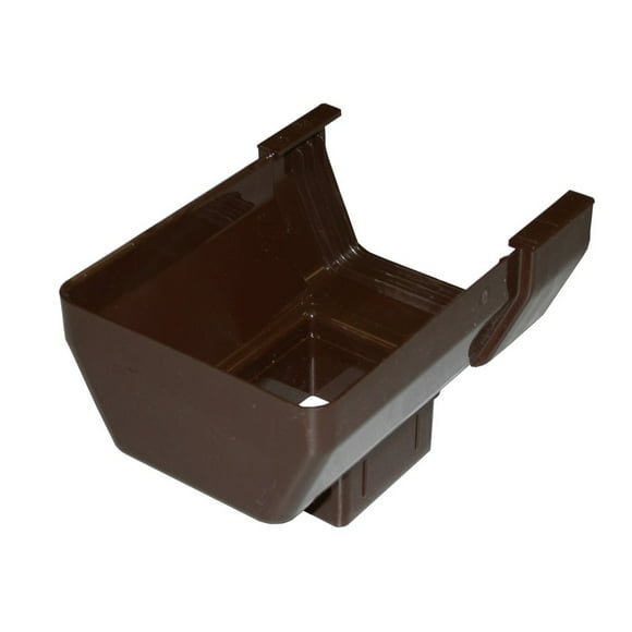 Contemporary Left or Right Brown Vinyl Gutter End Drop