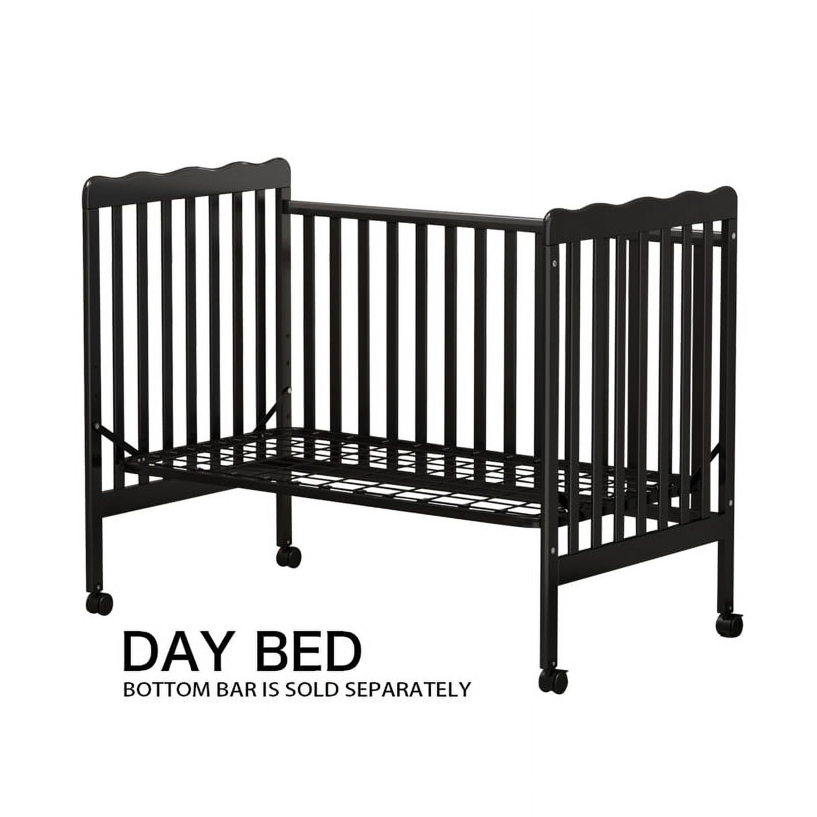 Euroco 3-in-1 Convertible Crib, Baby Crib with Drawers, Wood and Metal, Gray