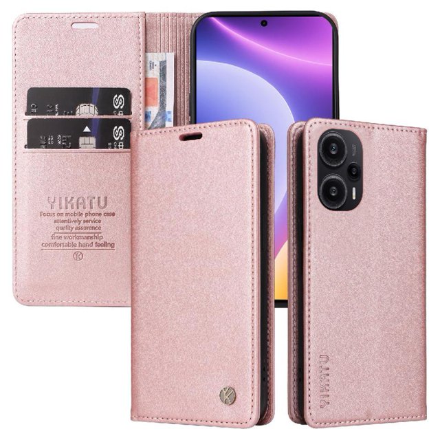 Funda para Xiaomi POCO F5 Estuche de Cuero PU Tipo Cartera con Ranuras para Tarjetas y Cierre Magnético