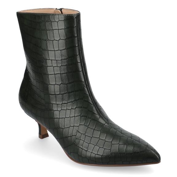 Journee Womens Arely Pointed Toe Kitten Heel Ankle Booties, Widths Available