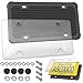 thumbnail image 3 of ZXFOOG Car License Plate Frame Cover- Clear Bubble Novelty Plate Cover with Silicone License Plate Frame for US Plate, Unbreakable Protector for Front or Back Rear License Plate Included Screws,Caps, 3 of 4