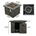 thumbnail image 5 of 35" Propane Gas Fire Pit Table, 50000 BTU Square Steel Fire Pit for Outside Patio Deck Garden Courtyard, 5 of 7