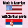 thumbnail image 2 of CafePress - Made In America With Serbian Parts Body Suit - Baby Light Bodysuit, Size Newborn - 24 Months, 2 of 4