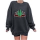 thumbnail image 1 of Gibobby Sudadera Navidad mujer Suéter estampado navideño para mujer: sudadera con capucha informal de tamaño, cálida y acogedora(Gris,XG), 1 of 3