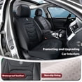 thumbnail image 3 of Car Seat Cover for TOYOTA CAMRY 2026, Waterproof PU Leather Full Set of 5 Seats Non-slip Beautify Interior, Black Car Seat Covers, Protect Car Seats, 3 of 9