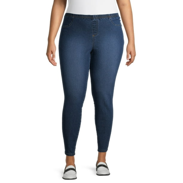 Just My Size - Just My Size Women's Plus Size Pull-On Stretch Denim ...