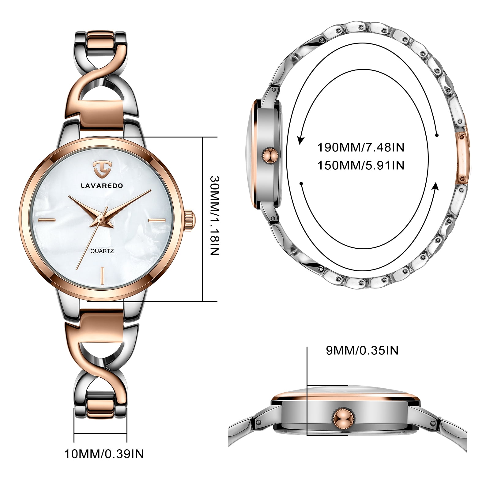 Watches for Woman Elegant Bangle Watch for Women with Adjustable Strap 3ATM Water Resistance Gift for Woman