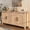 Natural, variant on Mid-Century Modern 63" Arched 4-Door Sideboard Buffet Cabinet, Walnut