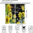 thumbnail image 2 of Sunflower Blackout Curtains Farmhouse Rustic Sunflower Butterfly Green Yellow Black Girls Women Bedroom Living Room Rod Pocket Decoration Window Drapes 2 Panels W42xL84in, 2 of 6