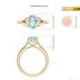 thumbnail image 5 of Angara Natural 1.5 Ct. Aquamarine Solitaire Ring in 14K Yellow Gold for Women (Ring Size: 10), 5 of 10