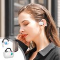 thumbnail image 6 of Open Ear Wireless Headphones Bluetooth Sport Headset Ear Clip-On Earbuds with Microphone for Noise Call, IPX6 Water-Resistant, Air Conduction Wireless Headset for Running, Cycling, Driving,White, 6 of 8