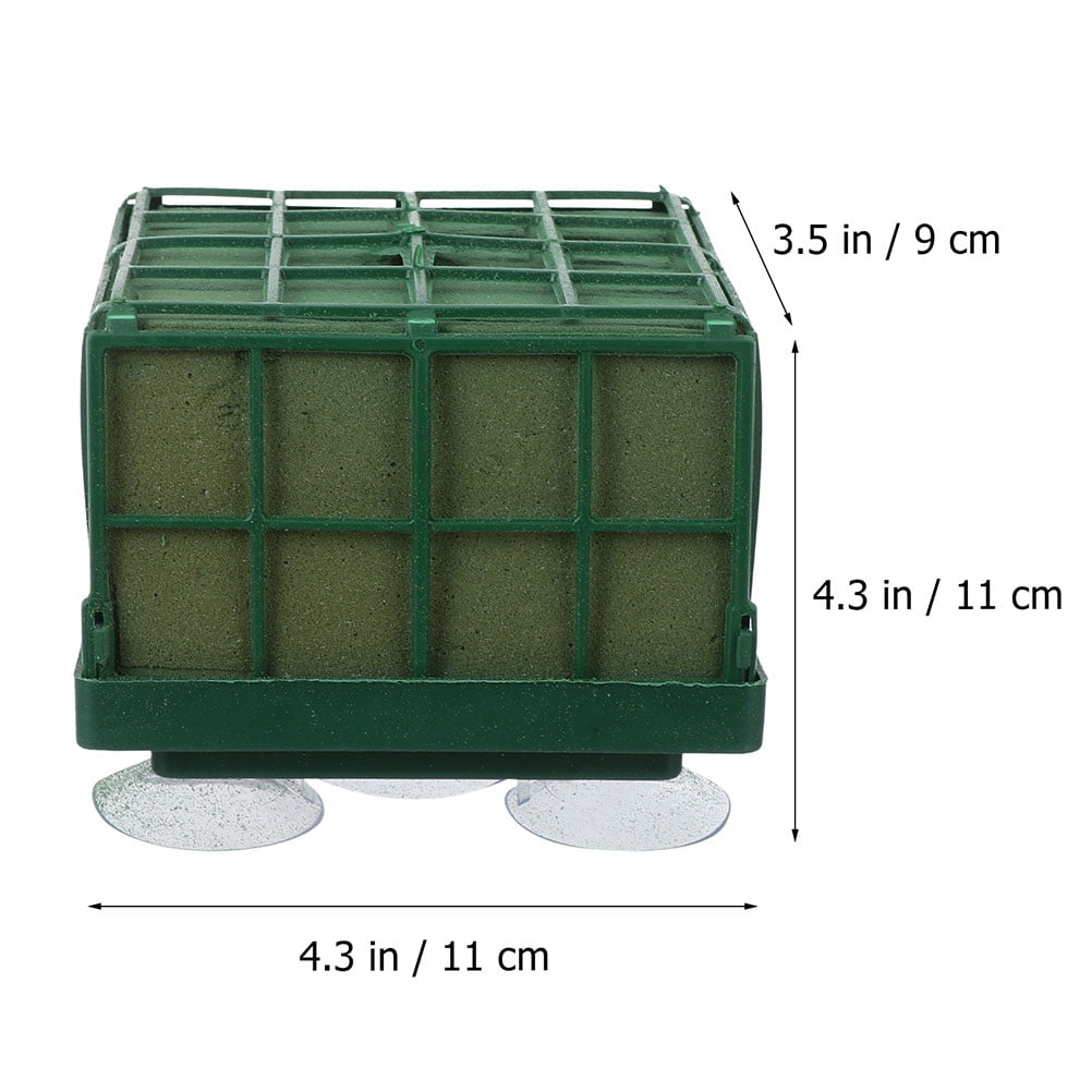 Phenofice Floral Arranging Supplies Green Plastic for Women Anniversary 6Pcs 4.3x4.3x3.5in