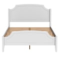 thumbnail image 4 of CASEMIOL Full Size Bed Frame with Elegant Arch-edged Headboard Footboard, Modern Wood Platform Bed Bedroom Furniture, No Box Spring Needed, Easy Assembly, Minimalist Roman Style, White, 4 of 7