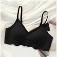 thumbnail image 2 of Iugvhana Wireless Bras for Women Breathable Seamless Bra Adjustable Straps No Underwire Bra Comfortable Everyday Full Coverage Bra Black L, 2 of 6