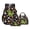 Black - Cartoon Dinosaur, variant on Dogs Print Kids Backpack Set with Lunch Box, Animal Paw Printed Kids School Bag with Adjustable Shoulder Strap, Practical Schoolbag and Lunch Box Pencil Pouch Set of 3