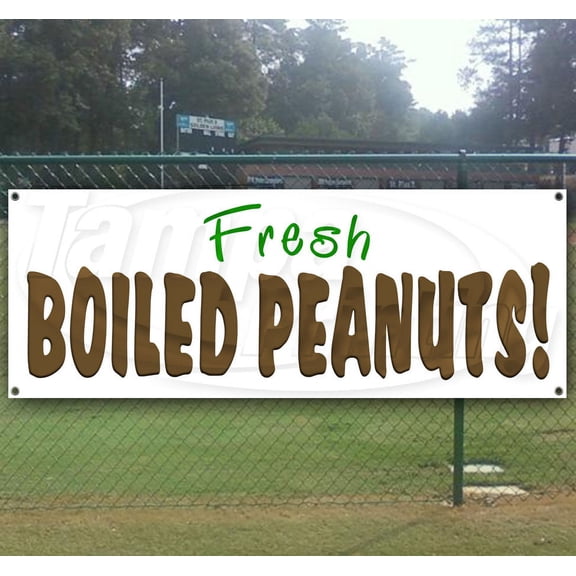Boiled Peanuts 13 oz Vinyl Banner With Metal Grommets