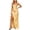 Yellow, variant on Women's Satin Cami Maxi Dress Spaghetti Strap High Side Slit Bodycon Party Wedding Guest Gown