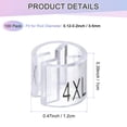 thumbnail image 3 of Uxcell 100-Pack Marcadores de Perchas para Ropa, Clips de Tamaño Codificados por Color de Plástico 4XL que se Ajustan a Varillas de 3mm-5mm [Transparente], 3 of 6