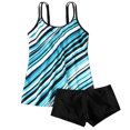 thumbnail image 5 of Maillots de Bain Deux Pièces pour Femmes, Tankinis Deux Pièces pour Femmes Col Rond Blouson Haut de Tankini avec Shorts Maillots de Bain Modestes Grande Taille P-5TG Liquidation Vêtements pour Femmes, 5 of 5