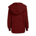 thumbnail image 4 of Women's Two Way Wear Longline Jacket Warm Open Cardigan With Pockets Womens Hooded Jackets Womens Jackets And Coats Colla Jackets for Women Lightweight Jacket for Women plus Size Jackets Active Velour, 4 of 4