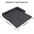 thumbnail image 3 of TOPCHANCES Dog Bed Mat, Washable Dog Bed Cushion for Crate with 3 Side Pillow, Anti-slip Kennel Sofa Mat (Dark Grey, 35x35 in), 3 of 11