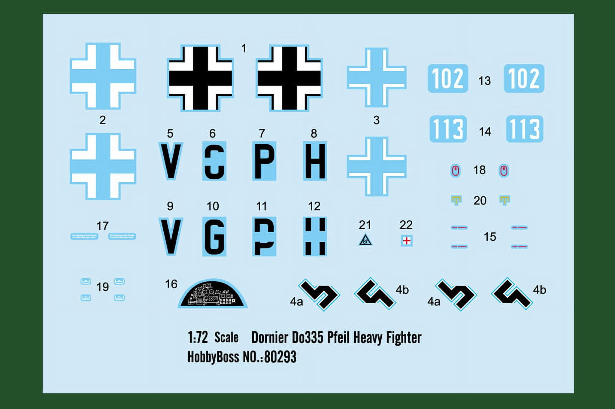 HobbyBoss 80293 Dornier Do335 1/72 Scale Plastic Model Kit