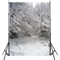 thumbnail image 2 of LELINTA 7x5ft Christmas Backdrop Winter White Snow Wonderland Backdrop Christmas Pine Tree Snowflake Forest Photography Background Bokeh Outdoor Banner Party Decorations Photo Studio Props 10+ Colors, 2 of 4