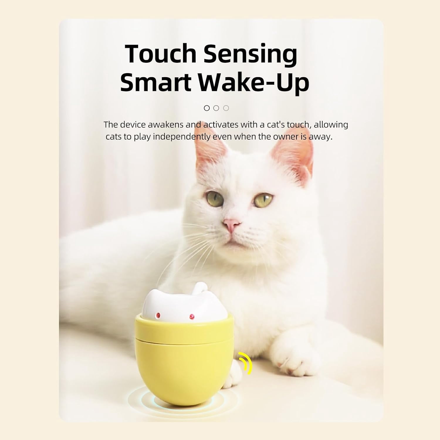 Automatic Laser Cat Toy with Dual Rotating Beams, USB Rechargeable & Motion Activated for Cats & Kittens