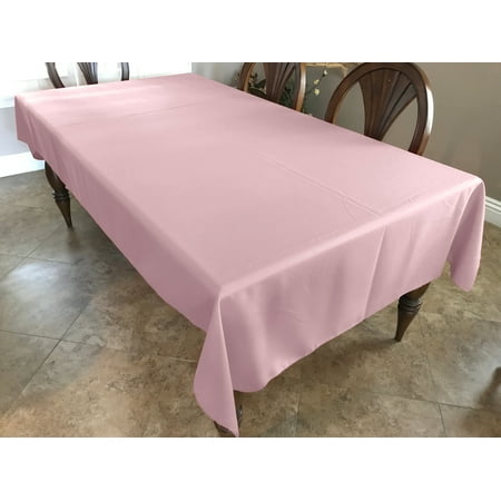 

Polyester Poplin Gaberdine Durable Tablecloth Solid Baby Pink
