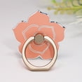 thumbnail image 4 of Universal Metal Finger Ring Phone Grip with 360- Rotation and Floral Design Kickstand Holder for Smartphones, 4 of 7