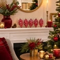 thumbnail image 7 of Christmas Tree Faux Pinecone Ornaments Set of 5, Glitter Hanging Faux Pine Cone Ornaments for for Xmas Tree Decor, 7 of 7