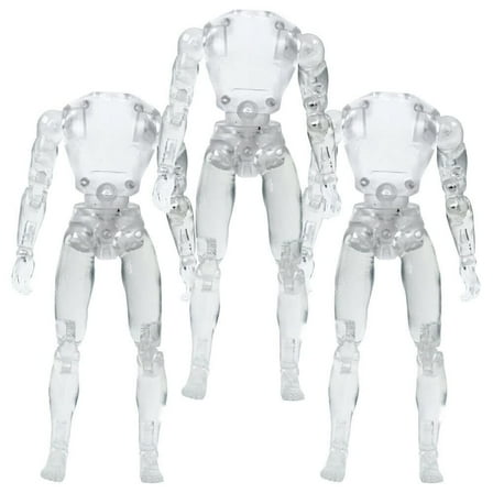 Set of 3 Deluxe Type S Retro 8 Inch Male Clear Bodies