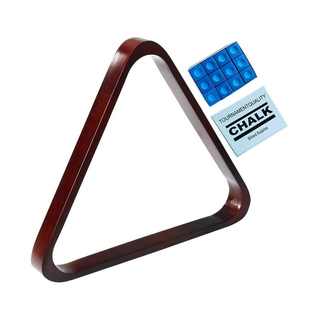 maskred Table de Billard Triangle Support de Balles Bois Table de Billard Maison Jeu Intérieur Marron Jeu pour Marron 33cm