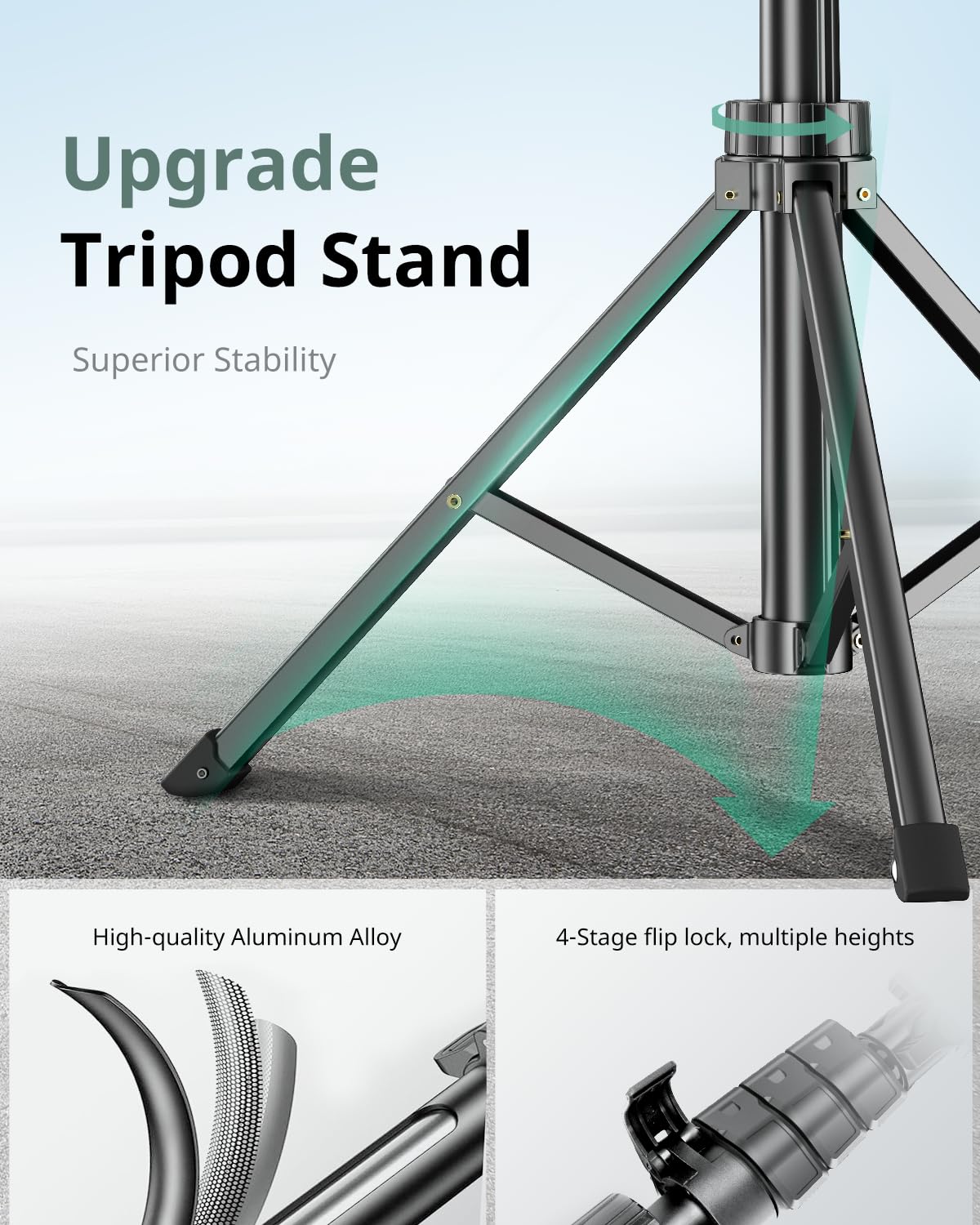 62" Phone Tripod & Selfie Stick, Extendable Cell Phone Tripod Stand with Wireless Remote and Phone Holder, Compatible with iPhone Android Phone, Camera