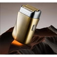 thumbnail image 4 of YSTIANN Rasoir Électrique à Grille 2-en-1 pour Hommes, Tondeuse Étanche pour Barbe et Cheveux avec Recharge Rapide USB-C, Autonomie de 90 Min, Fini Or, Coiffage Précis Ajustable pour la Maison, le Voyage et le Gym WJ94-2794, 4 of 7