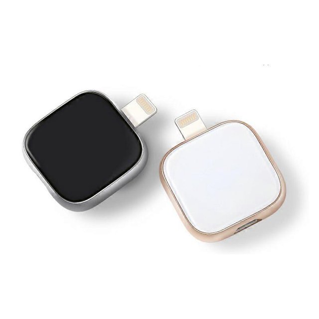 Memoria USB Supersonic Metal n Glass para iPhone 6/6s/6Plus/7/7Plus/8/X, MacBook OTG/Lightning 2 en 1, memoria USB para PC con Android, 128 GB, color negro
