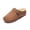 Brown, variant on Women's Carved Hollow Metal Buckle Closed Toe Platform Mules Comfort on Shoes Lightweight Casual Summer Footwear White 9