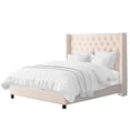 thumbnail image 1 of Fairfield Queen Size Tufted Bed with Winged Headboard, 1 of 9