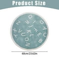 thumbnail image 5 of 1 Pc Rainbow Round Small People Play Rug Alphabet Nursery Area Rug ABC Alphabet Round Rug Soft Crawling Play Mat for Small People Bedroom, 39.37 Inch, 5 of 8