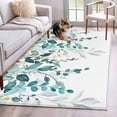 thumbnail image 2 of Teal Eucalyptus Area Rugs Collection 3'x5', Watercolor Spring Weeping Botanical Non Slip Indoor Rectangle Throw Runner Rug Floor Mat Carpet for Living Room Dining Table Bedroom Nursery, 2 of 9