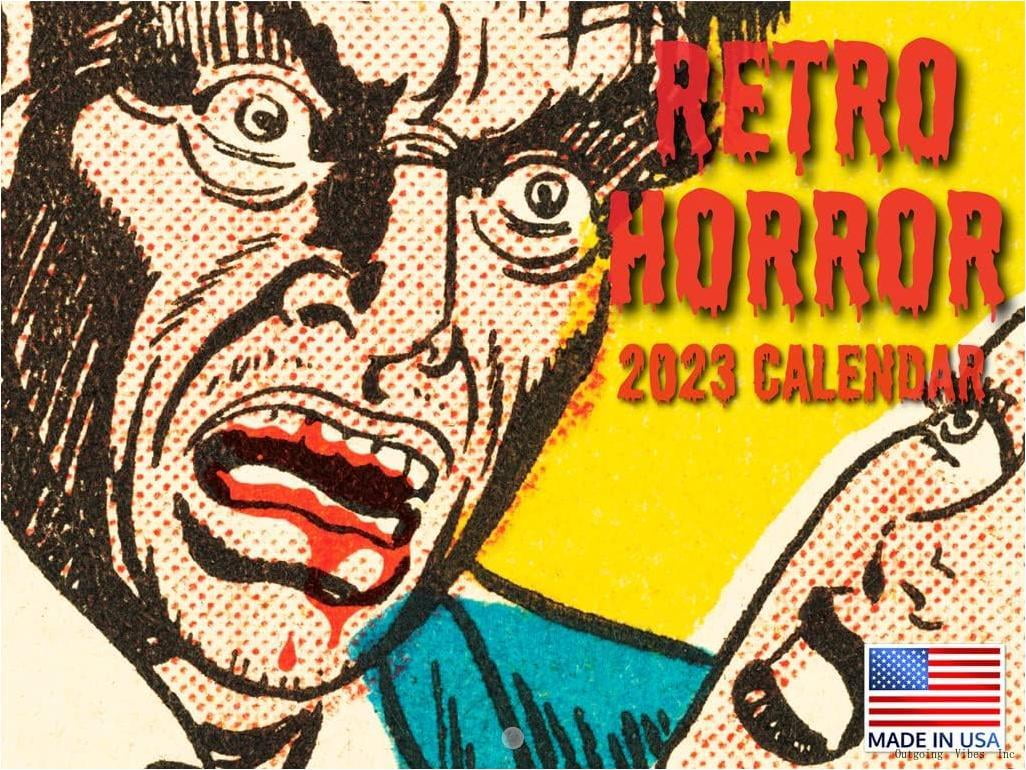 Retro Horror Calendar 2023 Monthly Wall Hanging Calendars Monsters