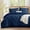 03 Navy, variant on U by Bedsure Queen Comforter Set Grey, Bed in a Bag Queen Size Bedding, 7 Pieces Pinch Pleat All Season Comforter
