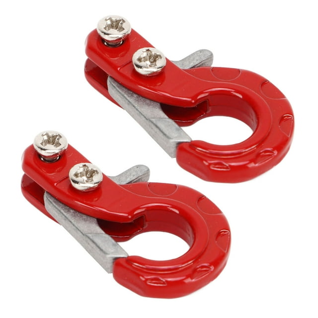 Crochet de Corde de Traction, Pièces de Rechange RC Crochets de Remorque Structure Ferme 2PCS Taille Standard pour 1/10 Voitures de Contrôle à Distance Rouge, Bleu, Noir