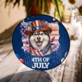 thumbnail image 3 of Patriotic Siberian Husky Celebrates 4th of July Stained Glass Suncatcher Husky Dog Lover Gifts Window Hanging Sign Decor - 02009, 3 of 5